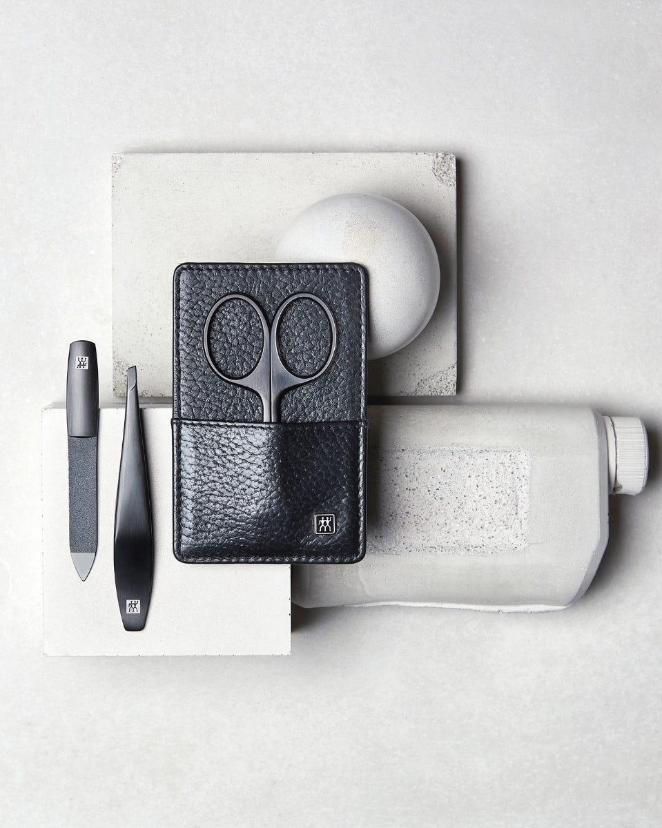 Zwilling Nagelpflege-Set 3-tlg. Maniküre Pediküre Set 3tlg. mit Nagelschere schwarz