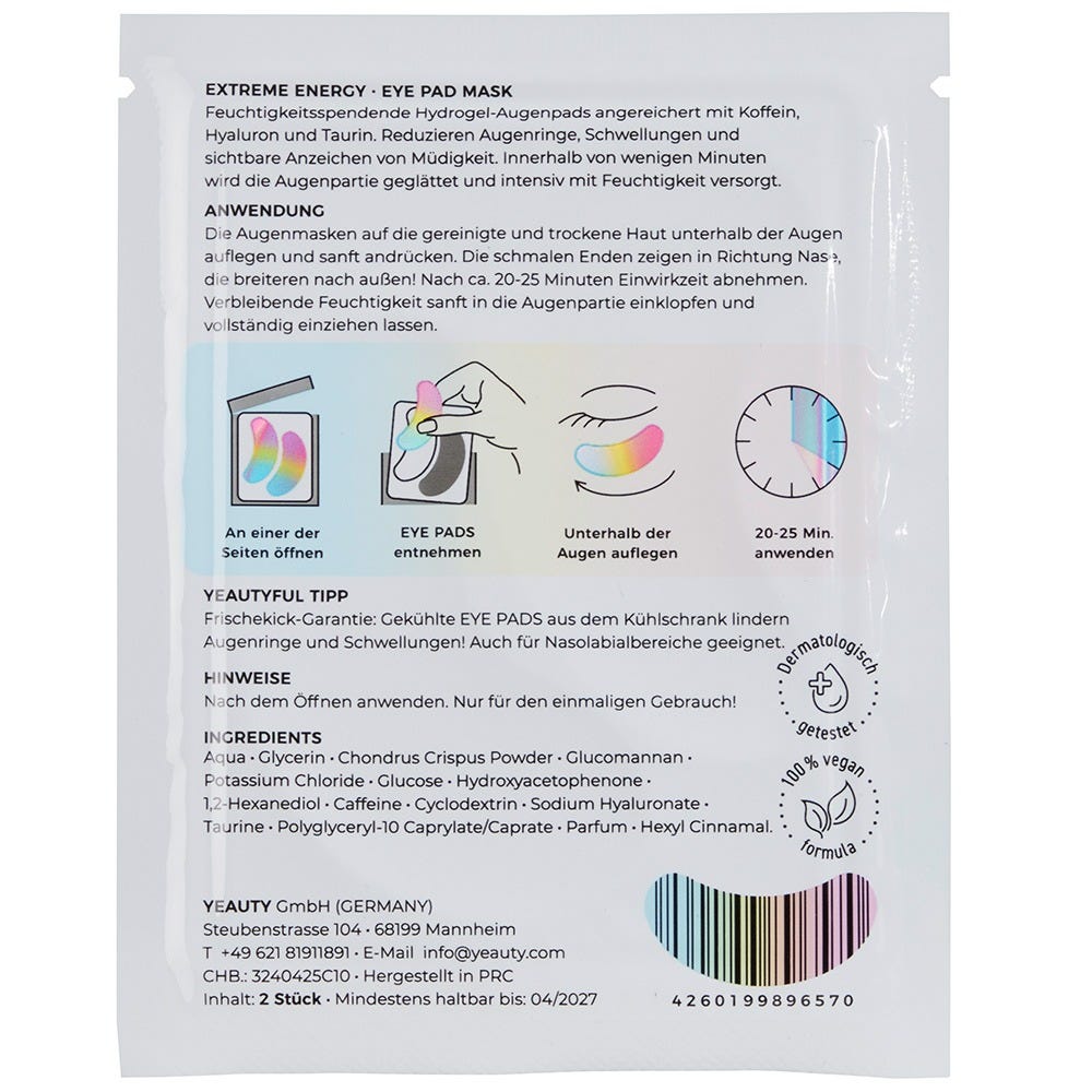 Yeauty Eye Pad Mask Extreme Energy 2er