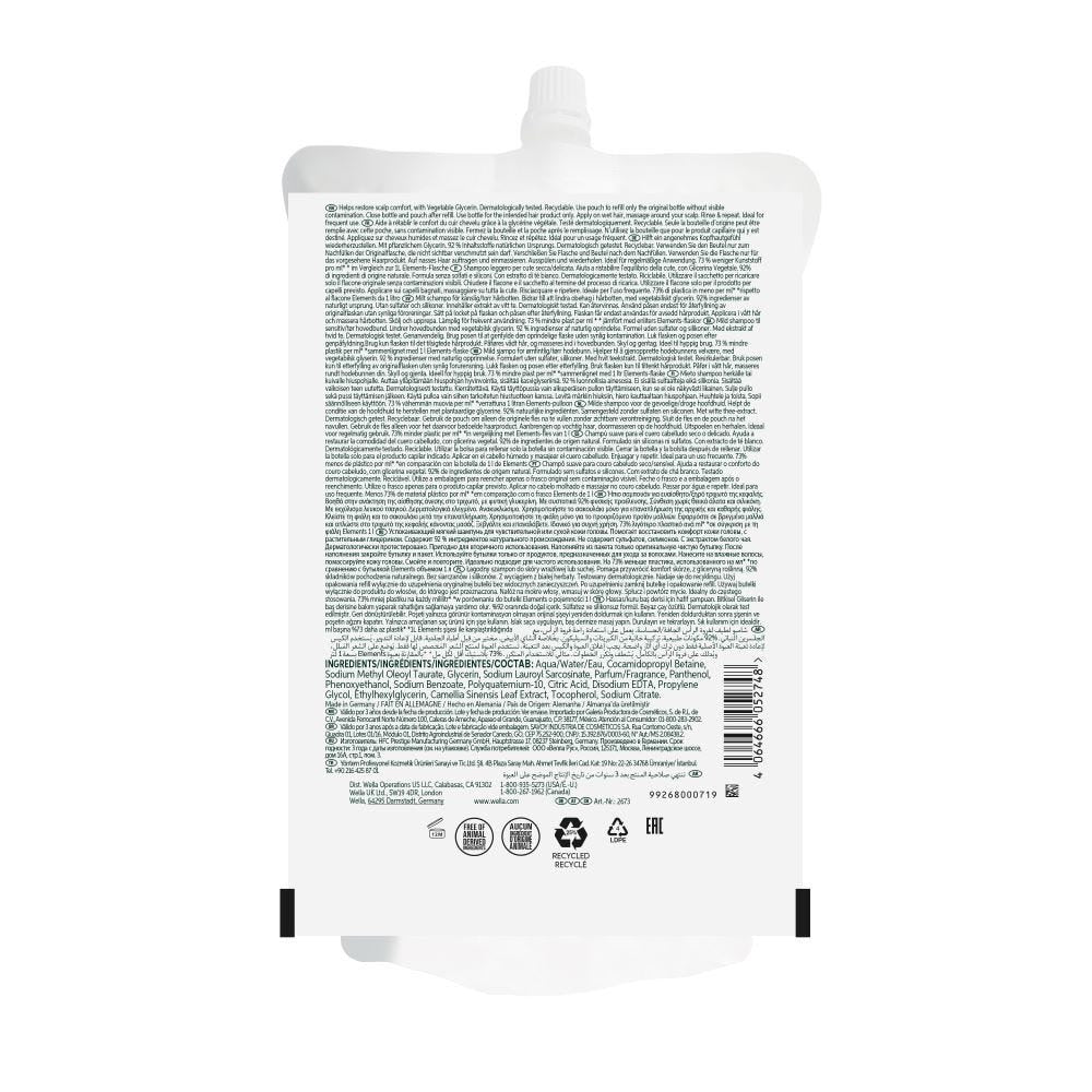 Wella Professionals Care Elements Calming Shampoo Nachfüllpackung 1000 ml