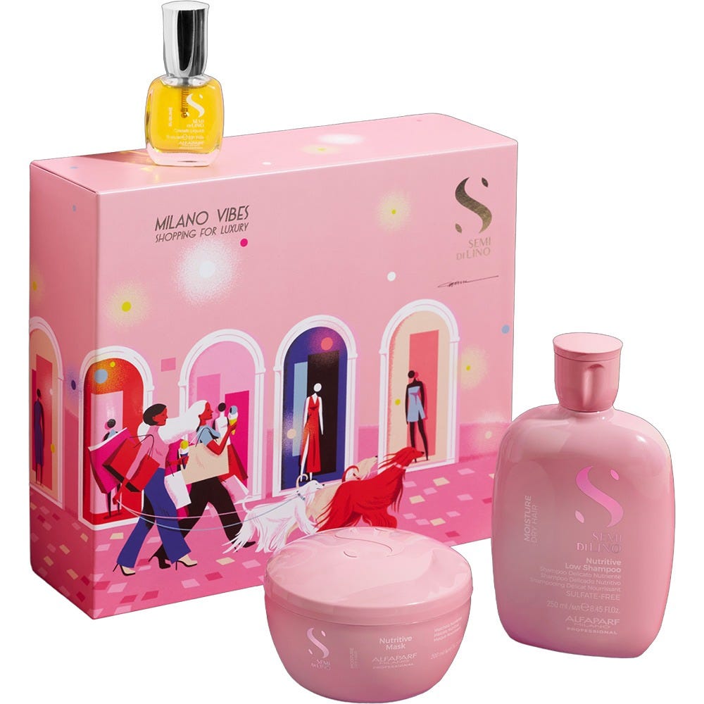 Alfaparf Milano Semi di Lino Moisture Holiday Kit