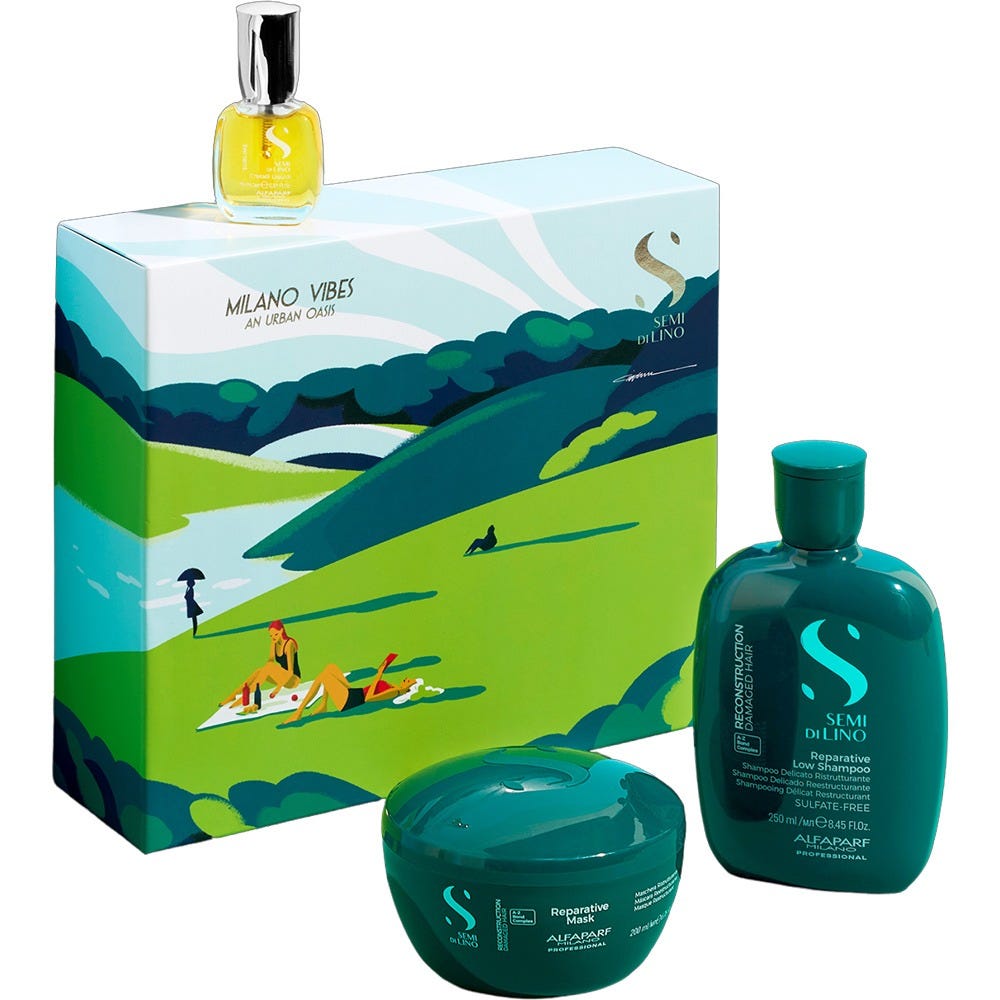Alfaparf Milano Semi di Lino Reconstruction Holiday Kit

