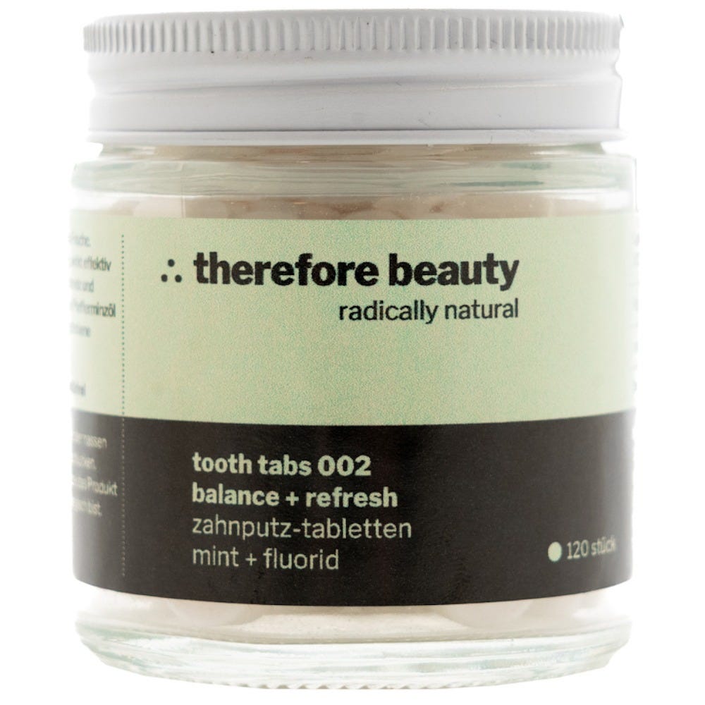 therefore beauty Tooth Tabs 002 mit Minze + Fluorid 54 g