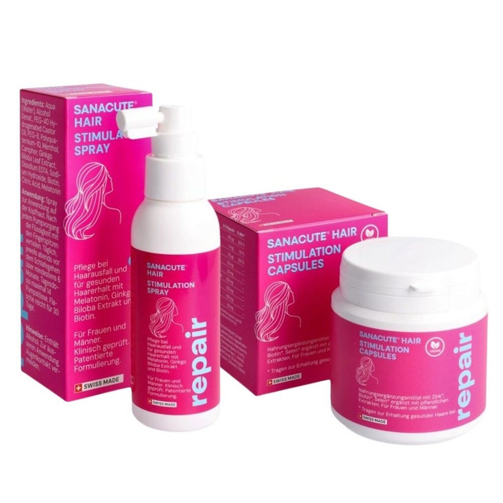 SANACUTE Stimulation Spray & Capsules Bundle