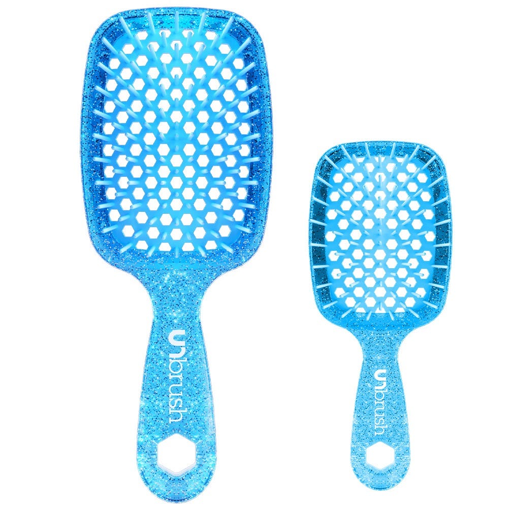 UNbrush Detangling Hair Brush Peony Mini