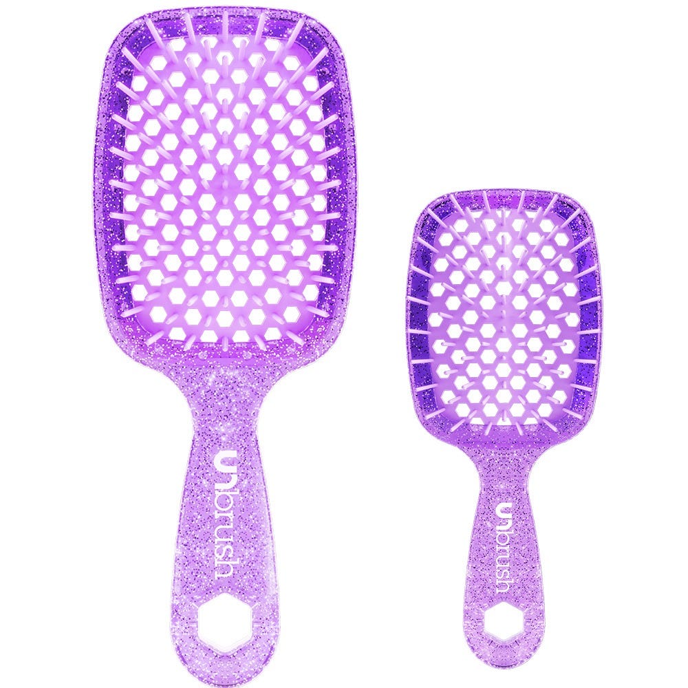 UNbrush Detangling Hair Brush Lilac Mini
