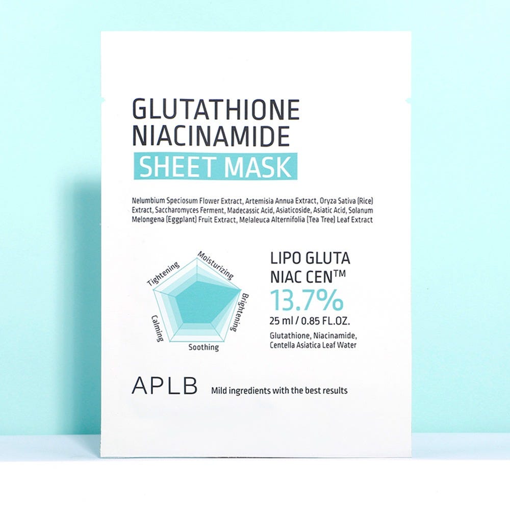 APLB Glutathione Niacinamide Sheet Mask 10 stück