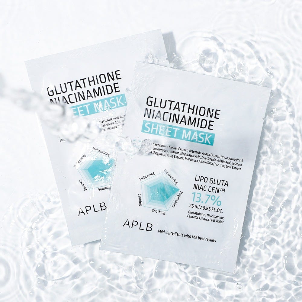 APLB Glutathione Niacinamide Sheet Mask 10 stück