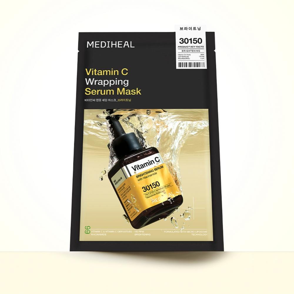 MEDIHEAL Vitamin C Wrapping Serum Mask Brightening 1 Stück