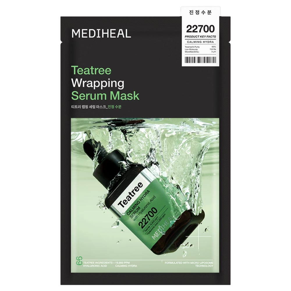 MEDIHEAL Teatree Wrapping Serum Mask Calming Hydra 10 Stück