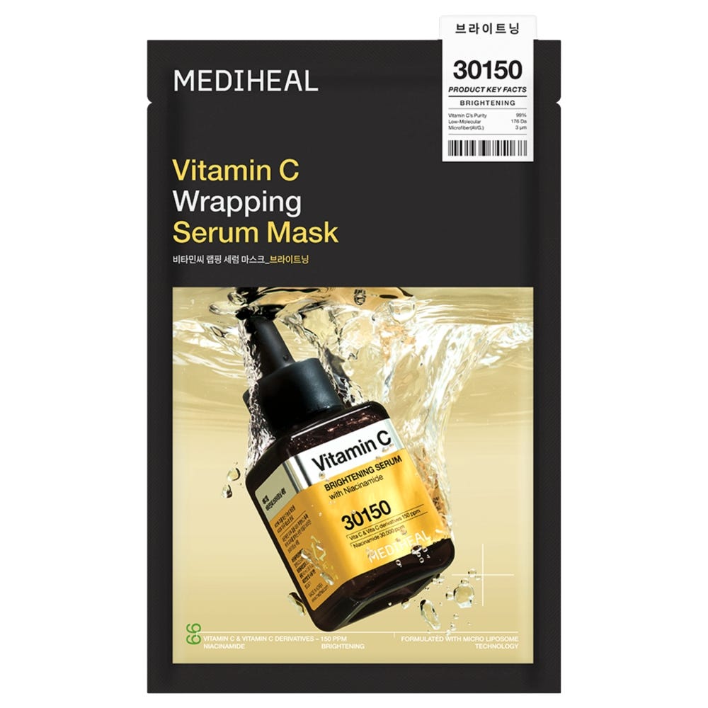 MEDIHEAL Vitamin C Wrapping Serum Mask Brightening 10 Stück