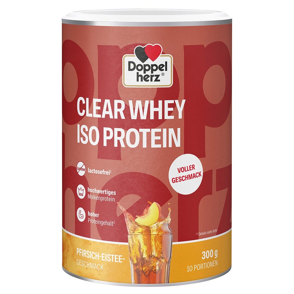 Doppelherz Clear Whey Iso Protein Pfirsich-Eistee 300 g