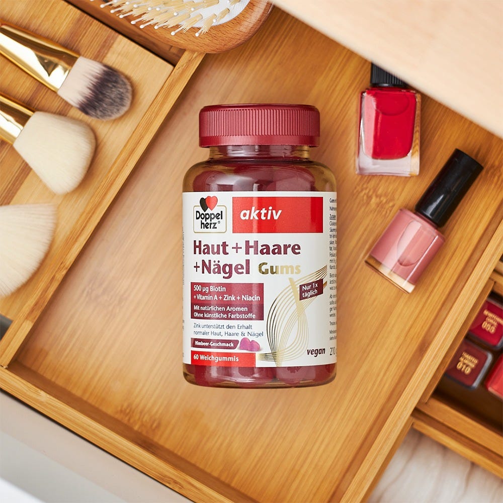 Doppelherz Haut + Haare + Nägel Gums 60 Stück