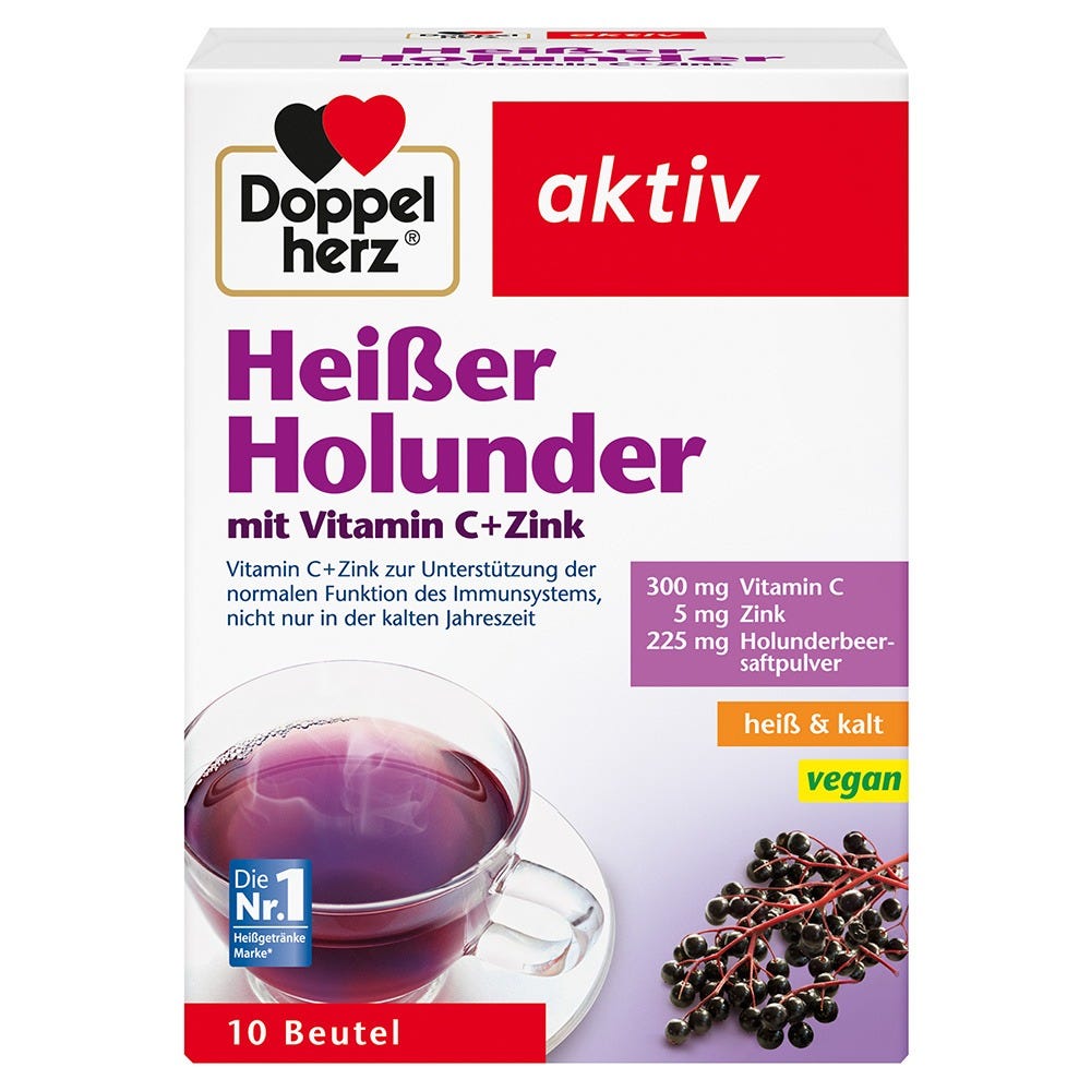 Doppelherz Heißer Holunder mit Vitamin C + Zink 10 Stück