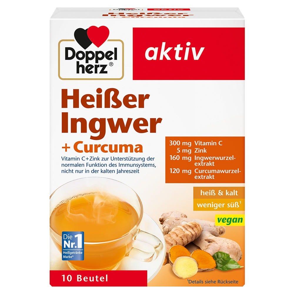 Doppelherz Heißer Ingwer + Curcuma 10 Stück