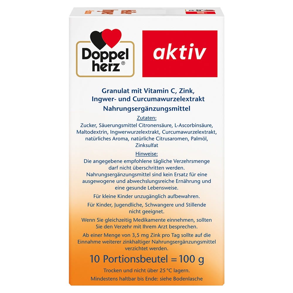 Doppelherz Heißer Ingwer + Curcuma 10 Stück
