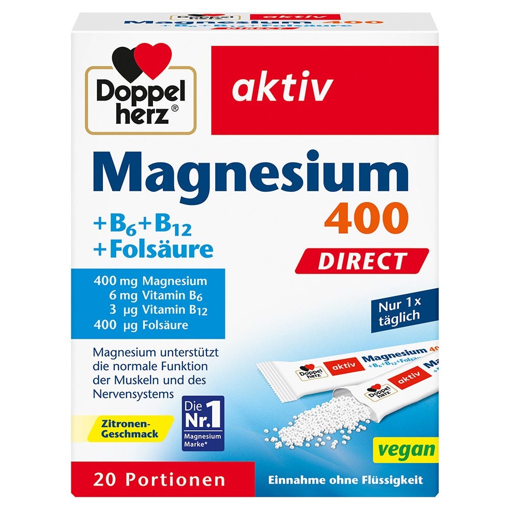 Doppelherz Magnesium + B6 + B12 direct 20 Stück