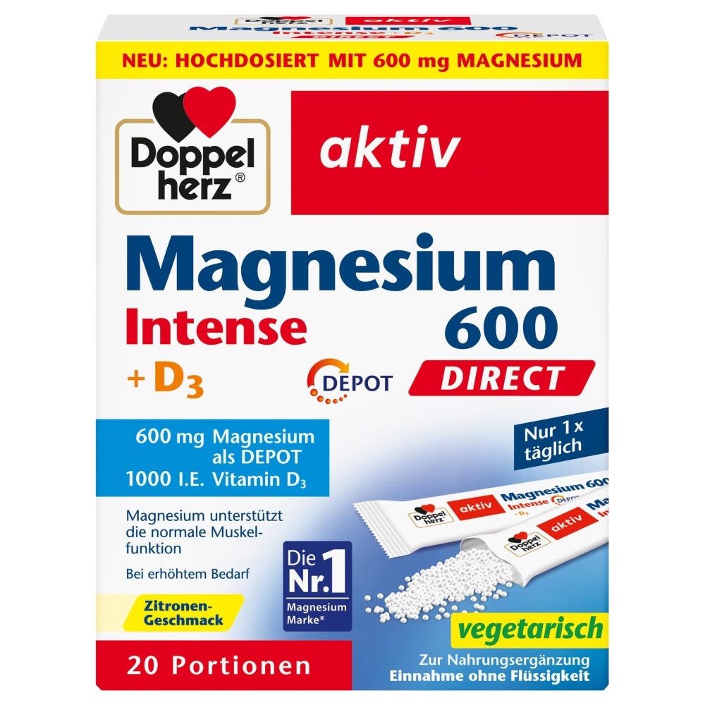 Doppelherz Magnesium 600 Intense Direct 20 Stück