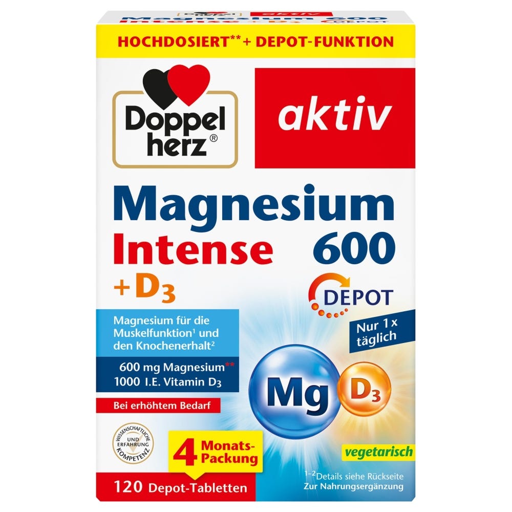 Doppelherz Magnesium 600 Intense Depot 120 Stück