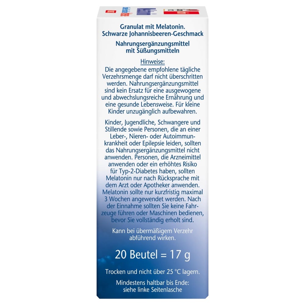 Doppelherz Melatonin Intense Direct 20 Stück
