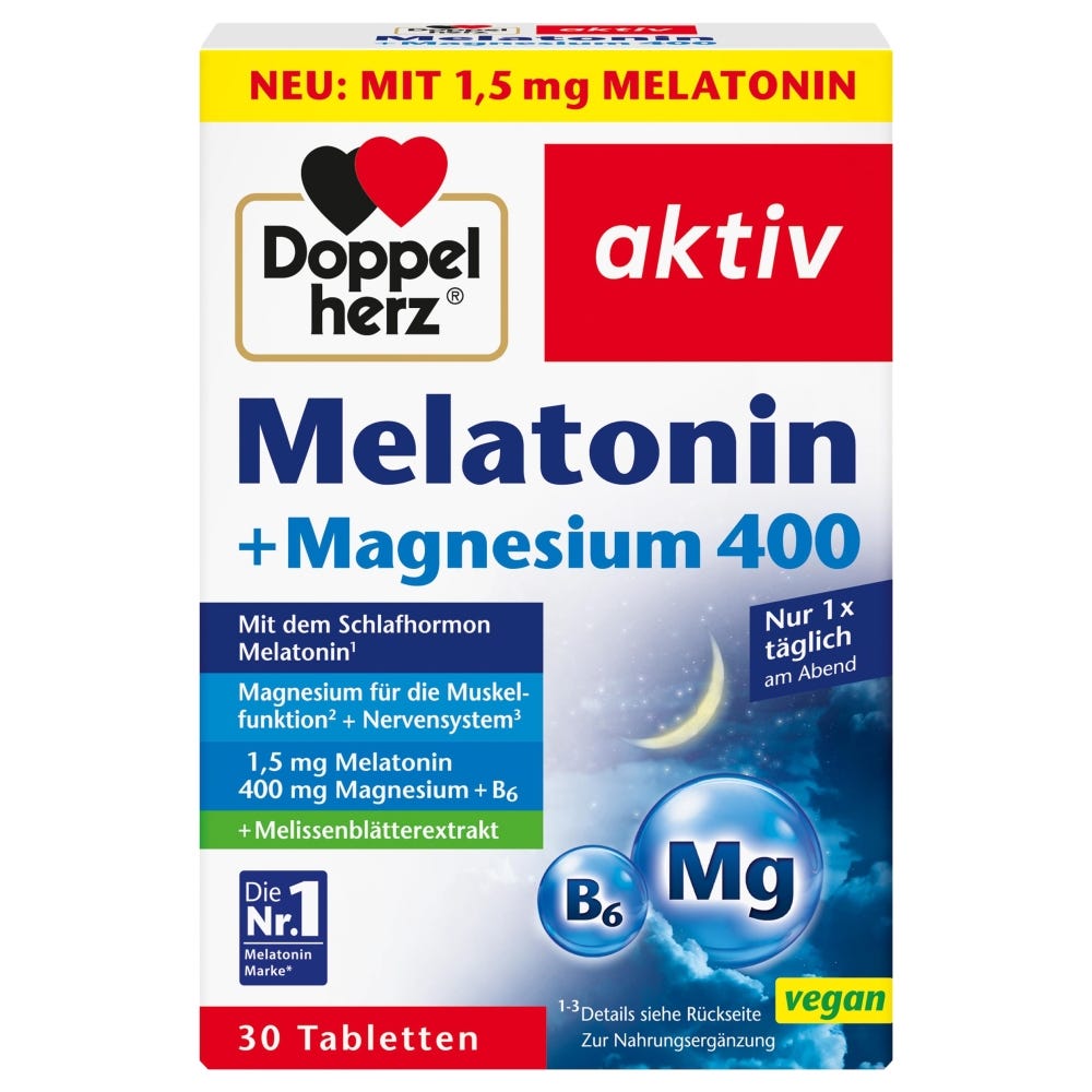 Doppelherz Melatonin + Magnesium 400 30 Stück