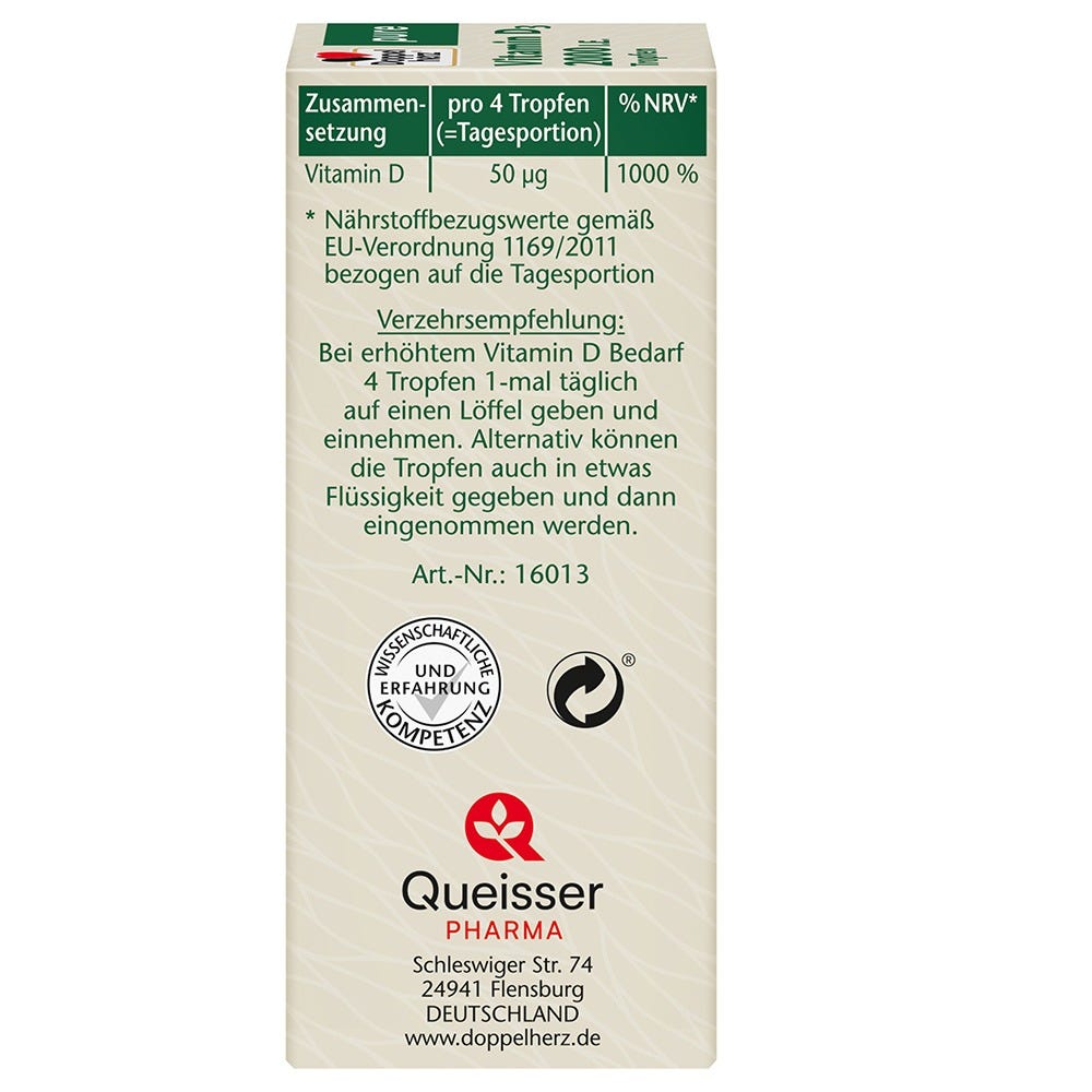 Doppelherz pure Vitamin D 2000 I.E. Trop 9,2 ml