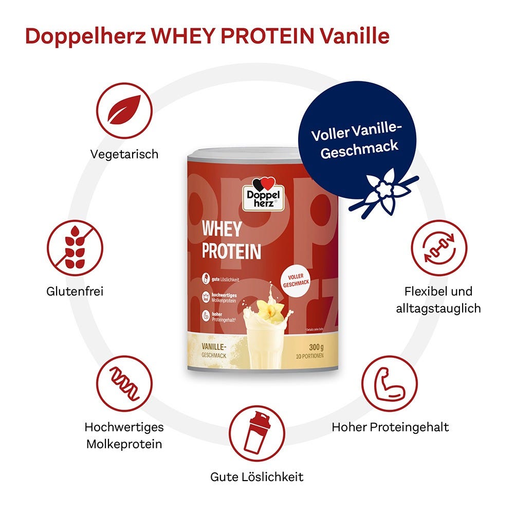 Doppelherz Whey Protein Vanille-Geschmack 300 g