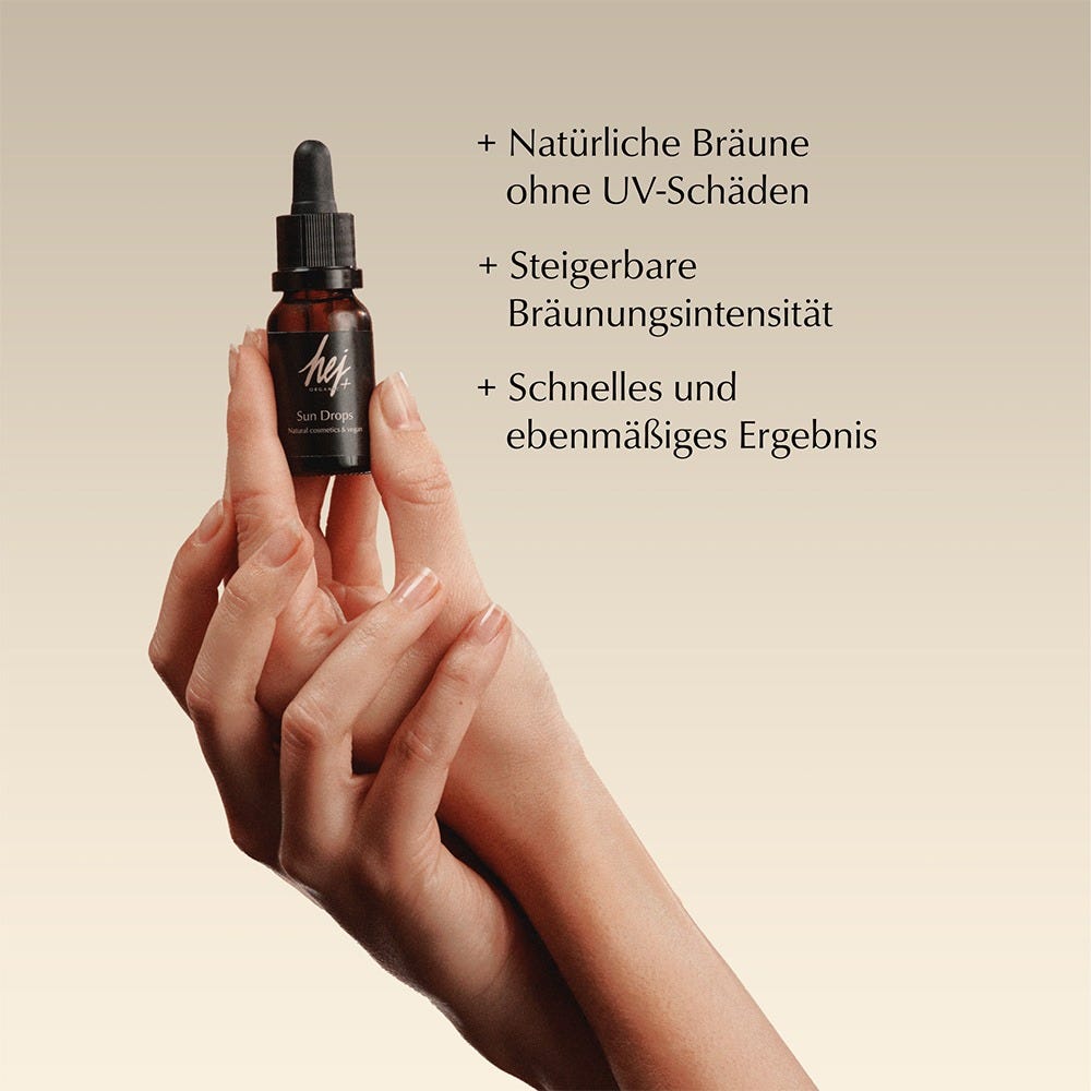 hej ORGANIC Sun Drops Self Tan Drops fürs Gesicht 15 ml