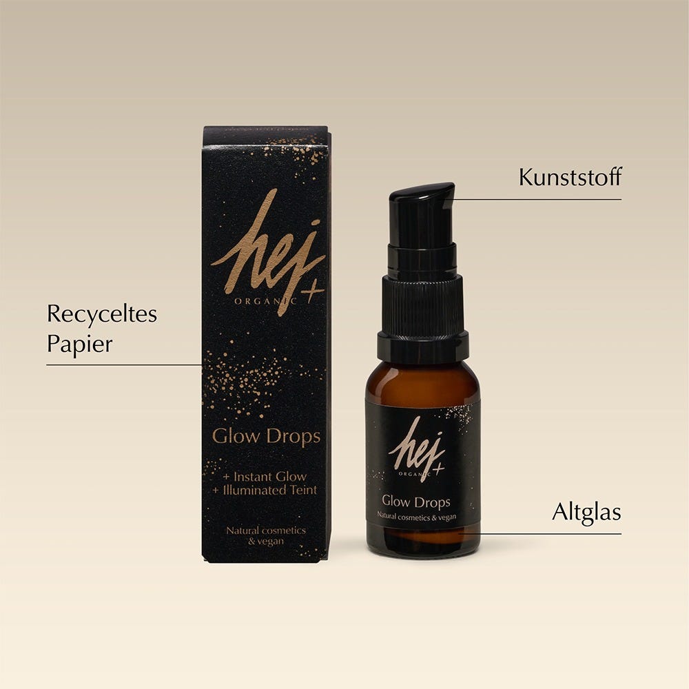 hej ORGANIC Glow Drops Glow Tropfen fürs Gesicht 14 ml