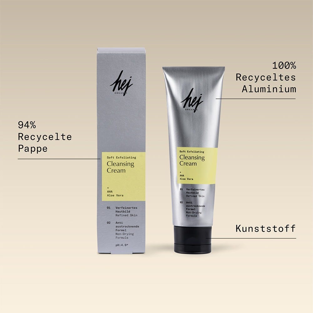 hej ORGANIC LONGEVITY Soft Exfoliating Cleansing Cream 100 ml