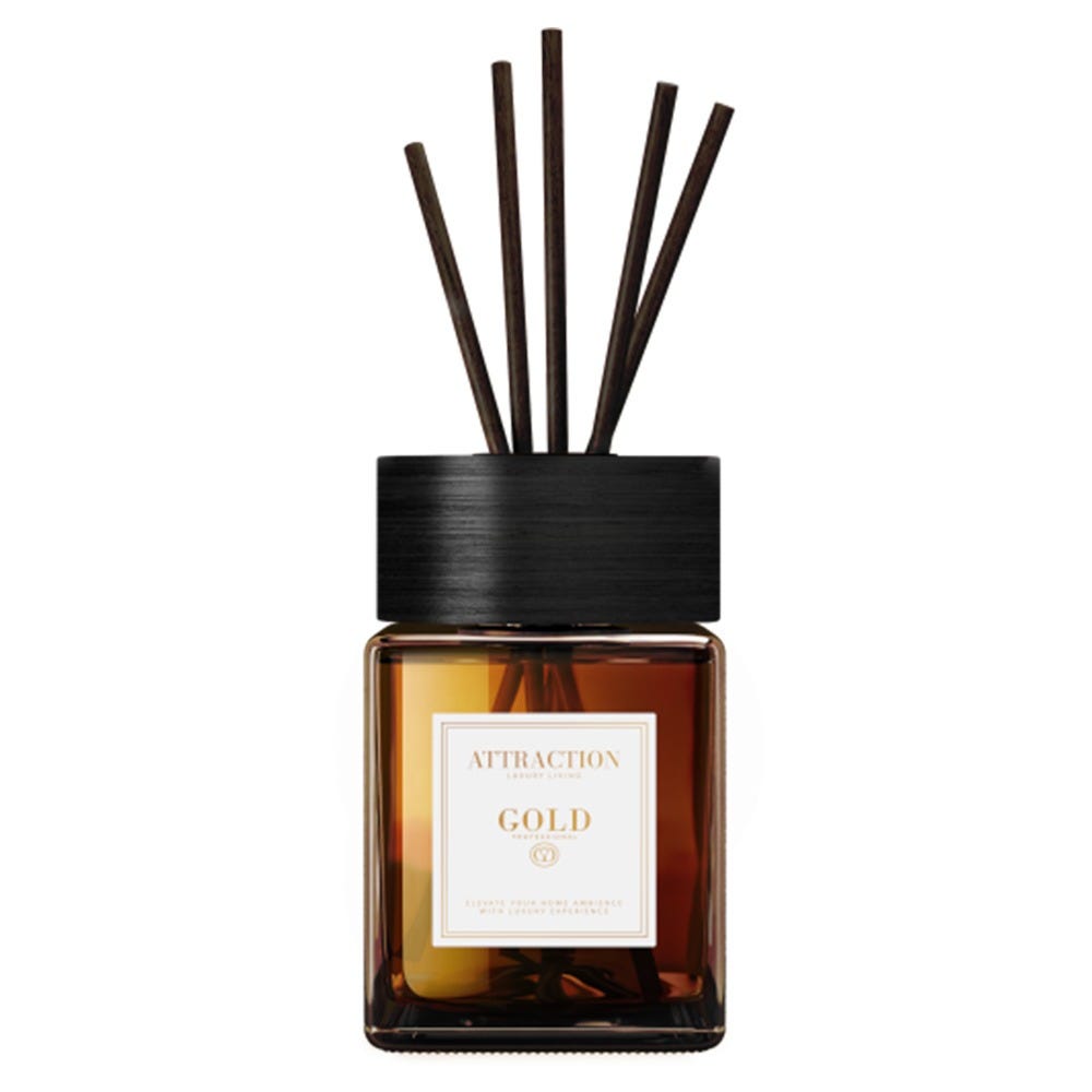 GOLD Professional  Attraction Reed Diffuser Boxed - Glass 100 ml 