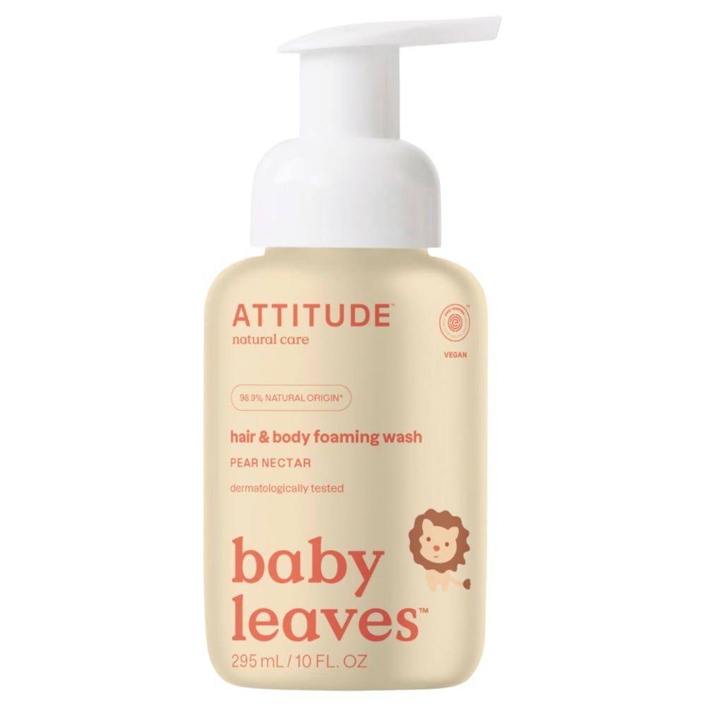 Attitude – Clean Beauty Baby Leaves 2-in-1 Foaming Wash Pear Necta 295 ml
