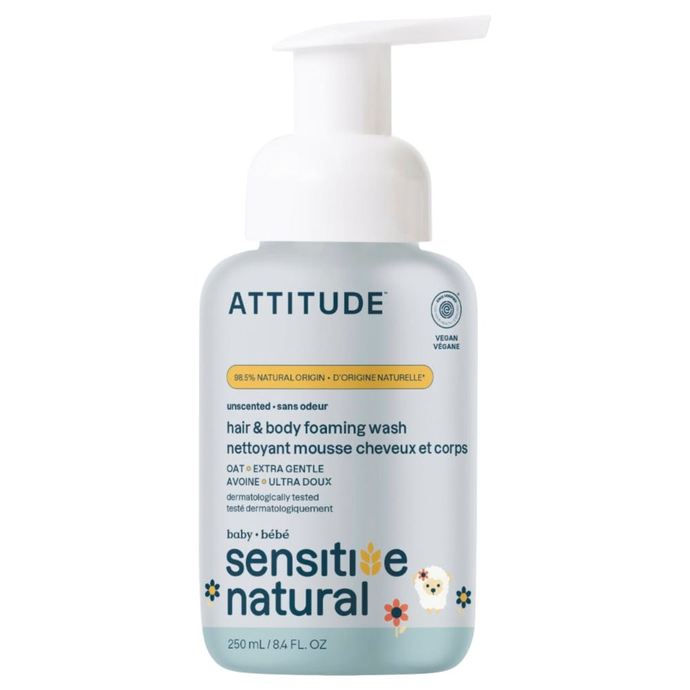 Attitude – Clean Beauty Sensitive Natural Baby Care 2in1 Foaming Wash 250 ml