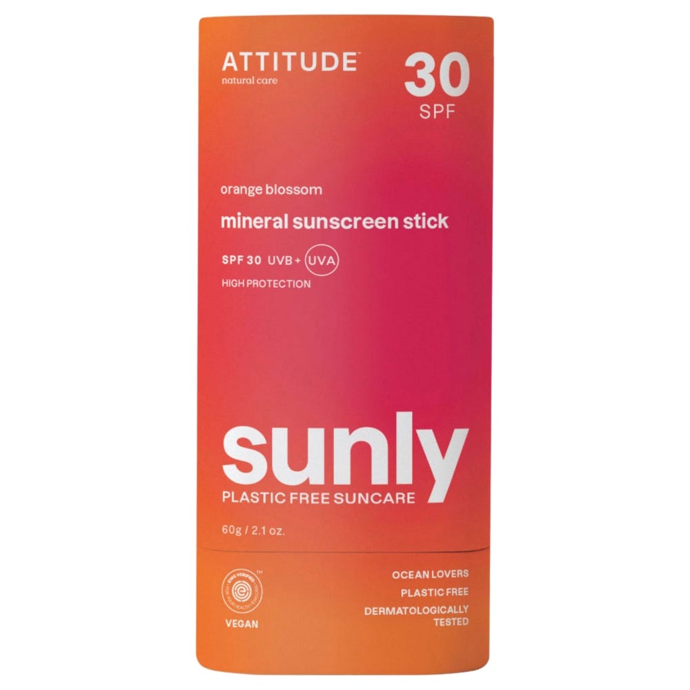 Attitude – Clean Beauty Sunly Sunscreen Stick SPF 30 Orange Blos 60 g