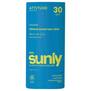 Attitude – Clean Beauty Sunly Sunscreen Stick Kids SPF30 Unscent 60 g