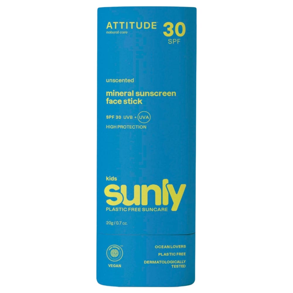 Attitude – Clean Beauty Sunly Sunscreen Face Stick Kids SPF30 20 g
