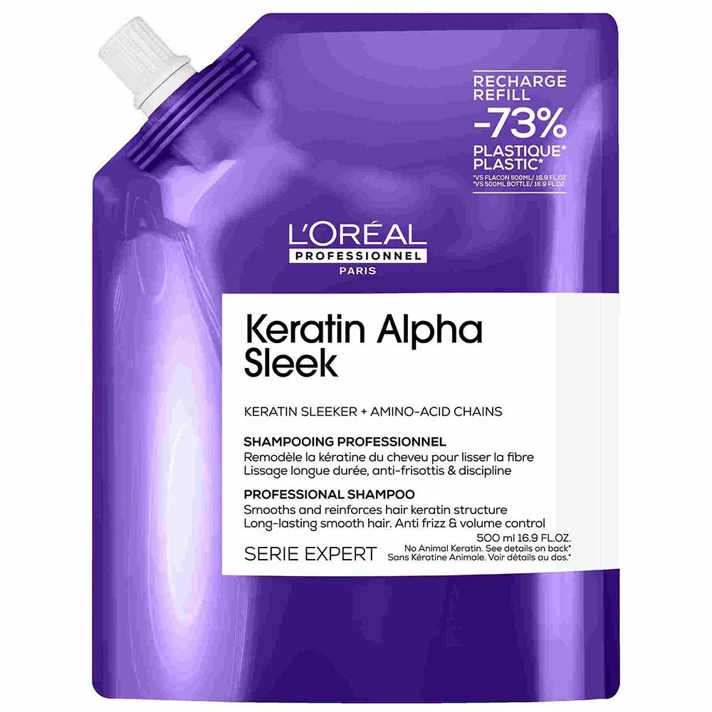 L'Oréal Professionnel Paris Keratin Alpha Sleek Shampoo Refill 500 ml