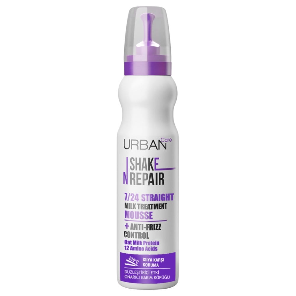 URBAN CARE Shake N Repair Heat Protection Straightening Treatment Mousse