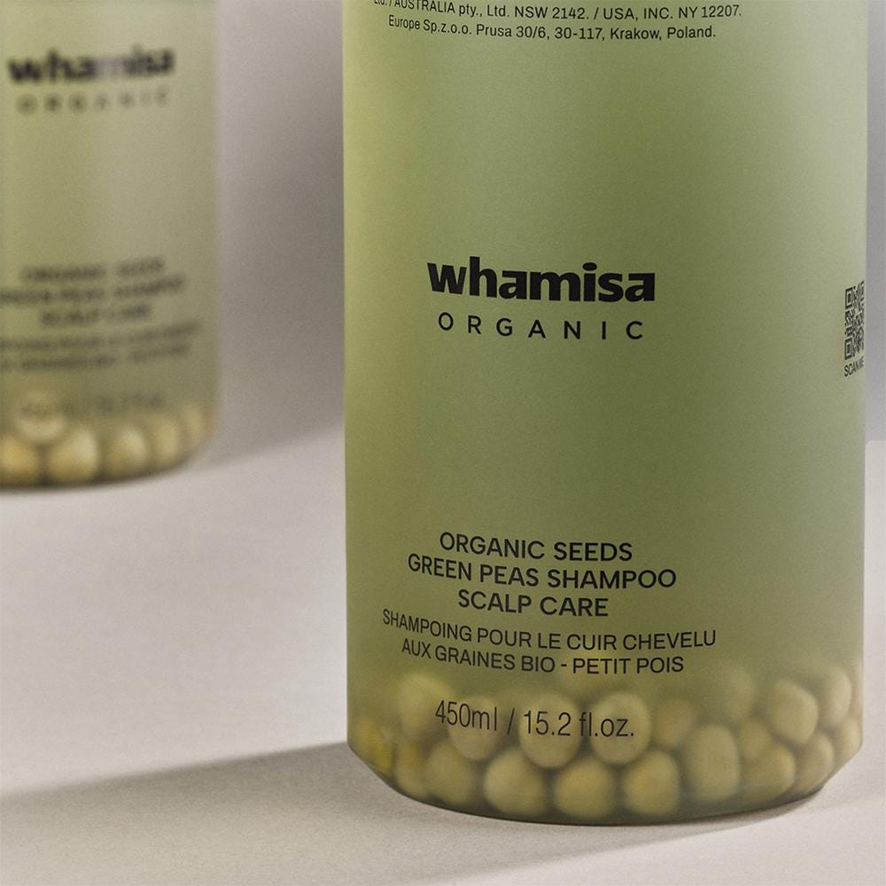 Whamisa Organic Seeds Green Peas Shampoo Scalp Care 450 ml
