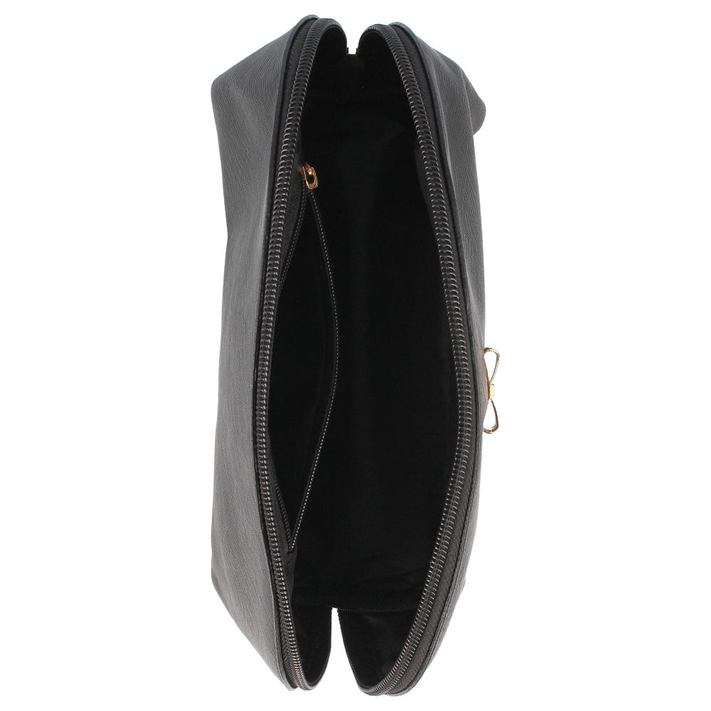 PARSA Beauty Kosmetiktasche Kunstleder schwarz