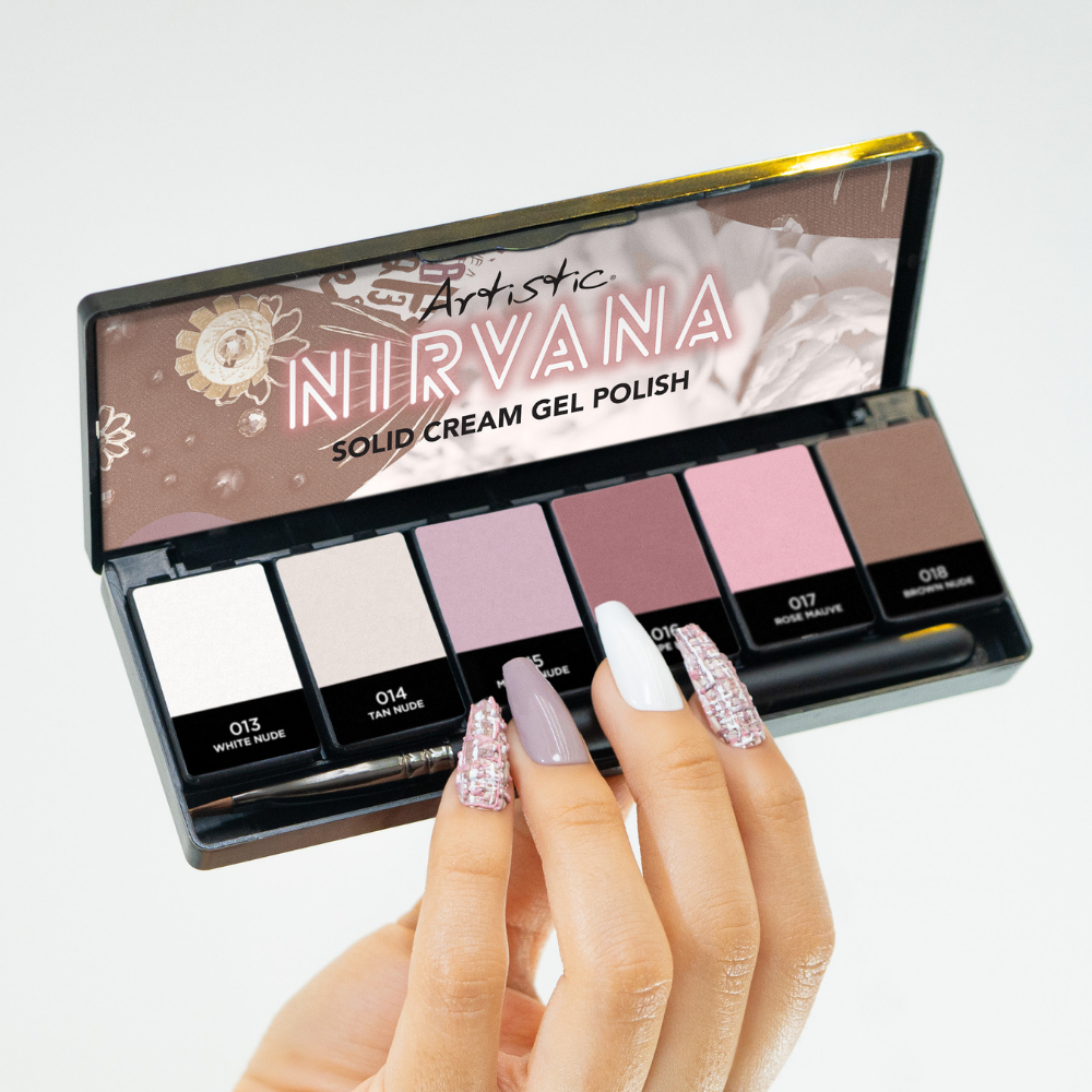 Artistic Nail Design Cream Gel Palette Nirvana Neutrals 