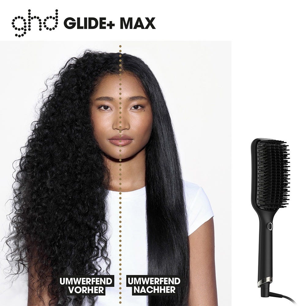 ghd glide+ max Smoothing Hot Brush in Schwarz