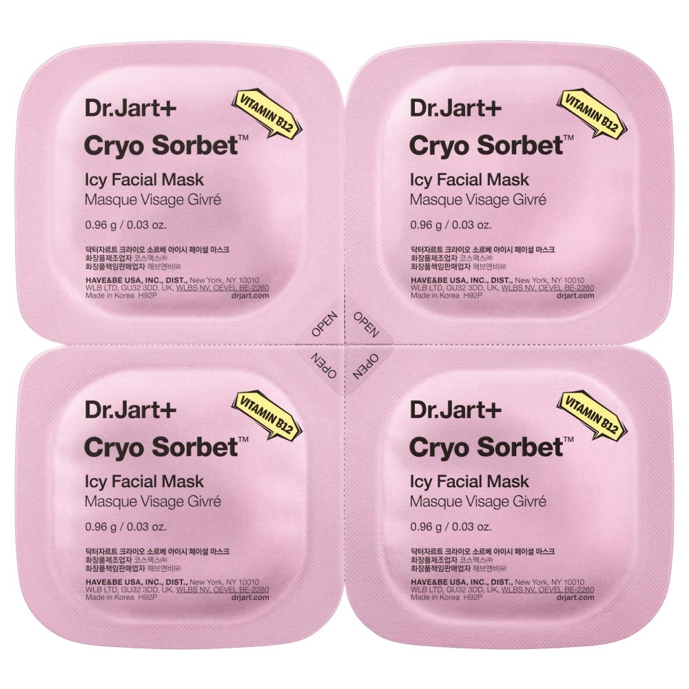 Dr.Jart+ Cryo Sorbet Icy Facial Mask 4 x 0,96 g
