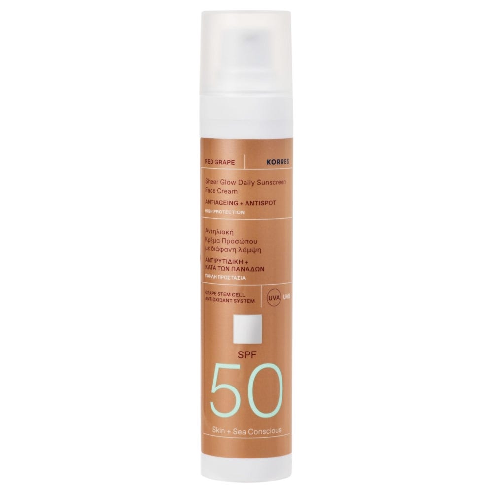 Korres RED GRAPE Sonnenschutz fürs Gesicht mit Glow-Effekt SPF 50 50 ml