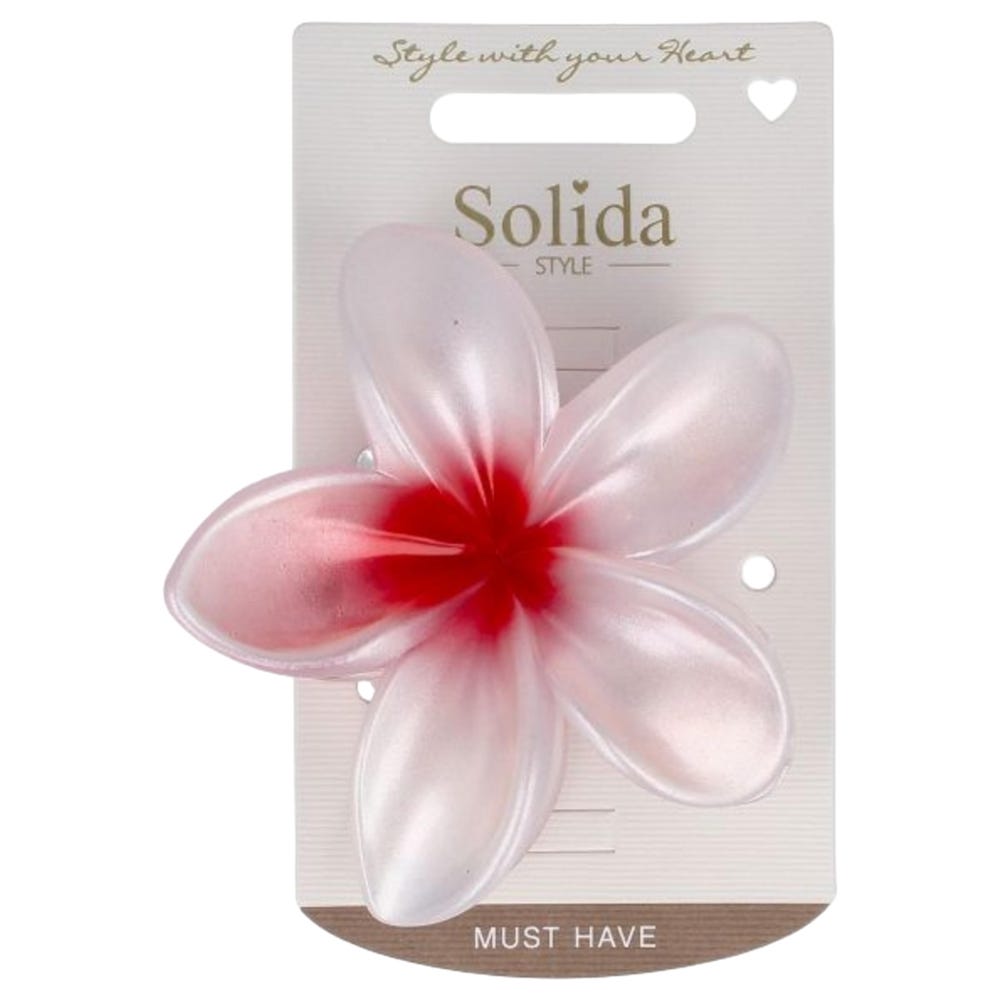 Solida Haarklammer Bali Blume rosa
