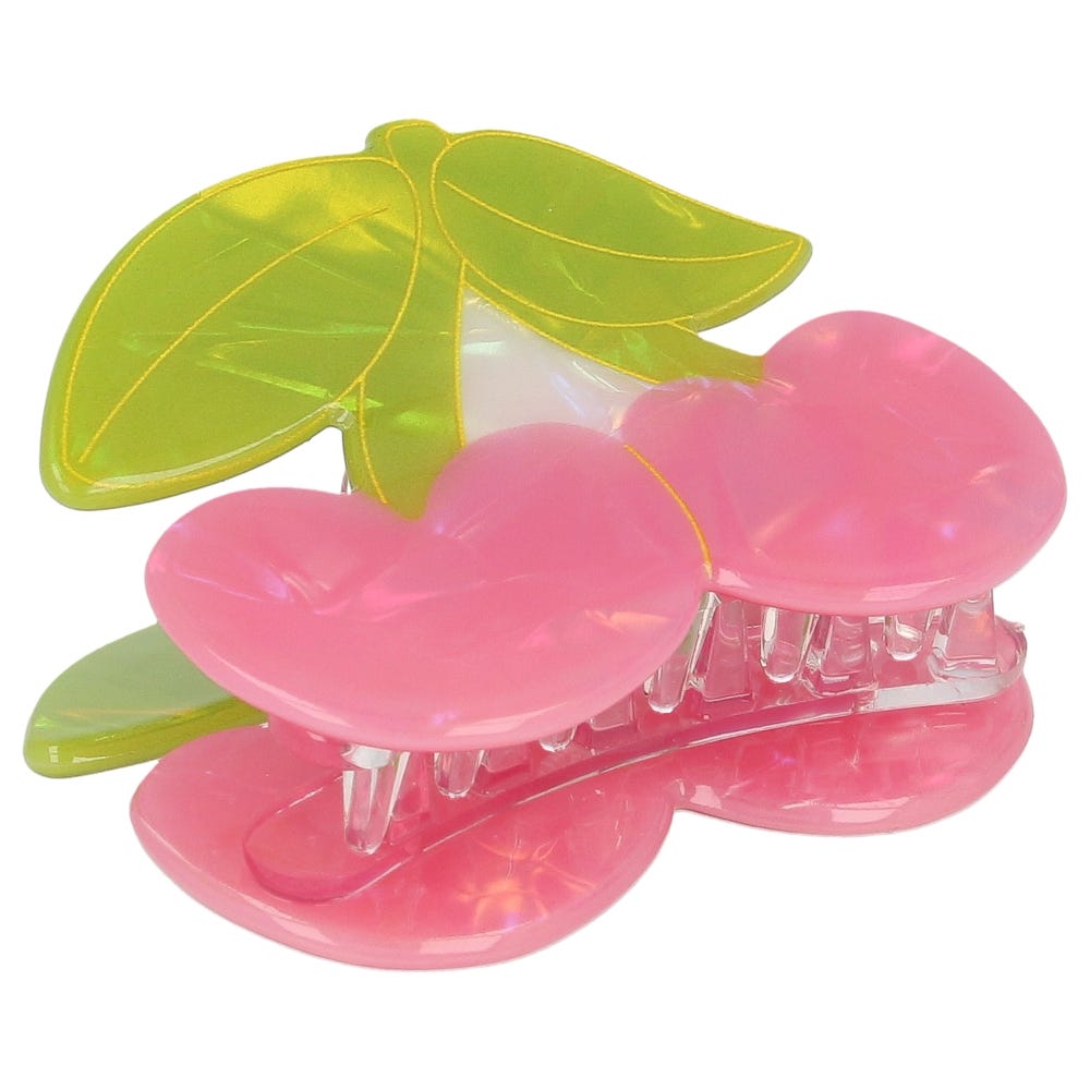 Solida Haarklammer Acryl Kirsch-Form rosa