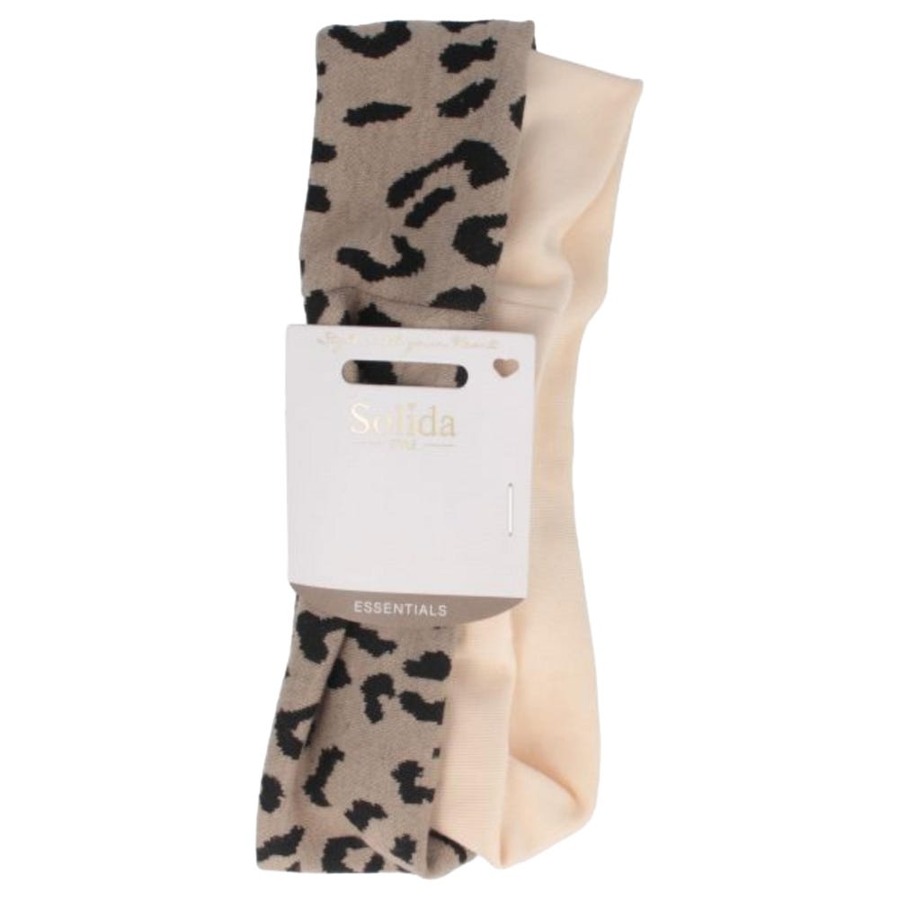 Solida Haarband-Set Leo Print 2 Stück