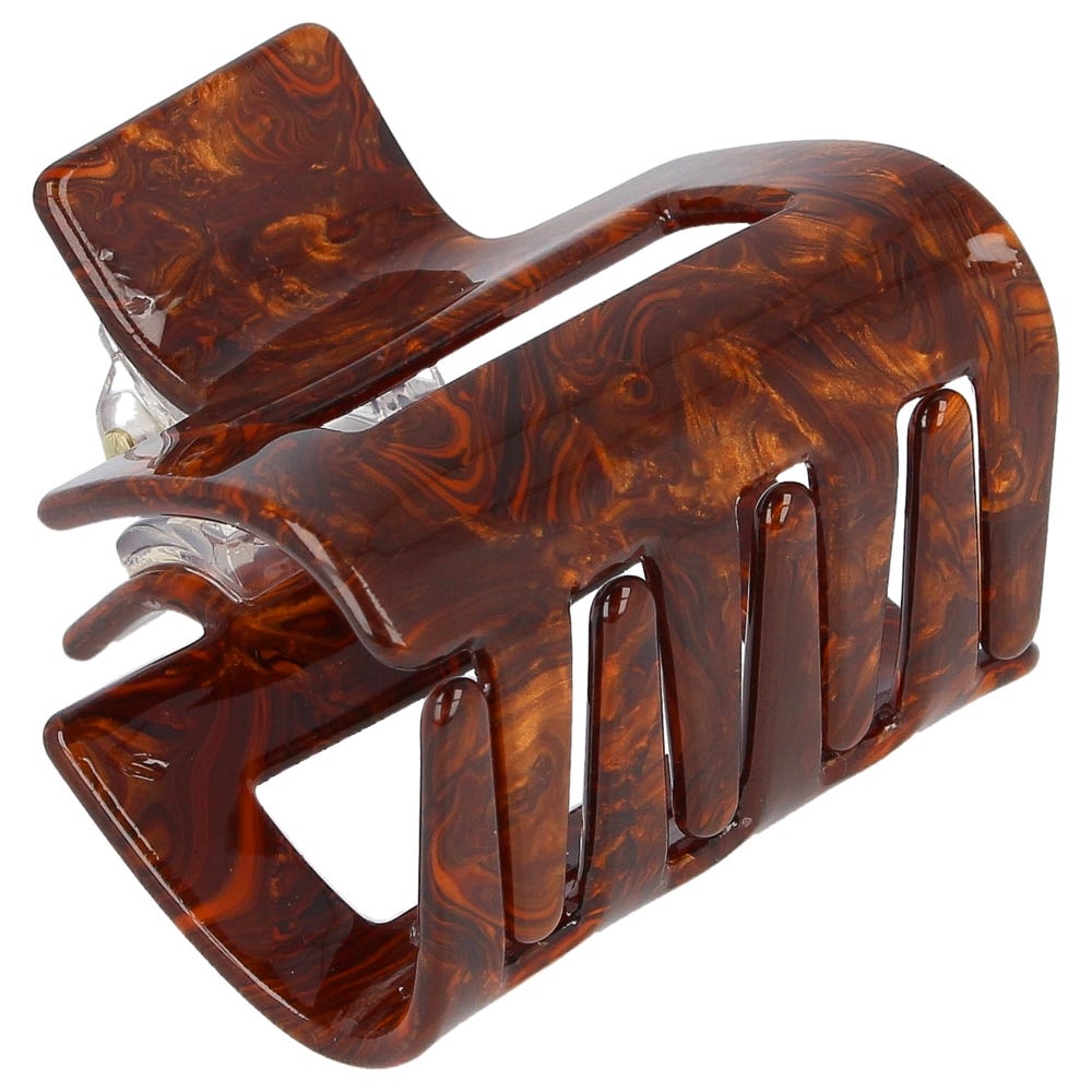 Solida Haarklammer rechteckig braun 1 Stück