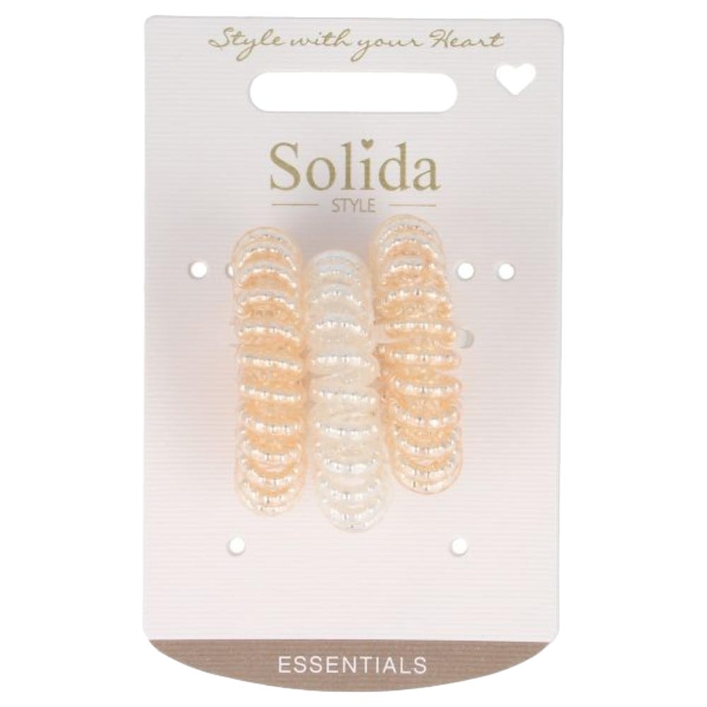 Solida Spiralhaargummi mit Perle 3 Stück