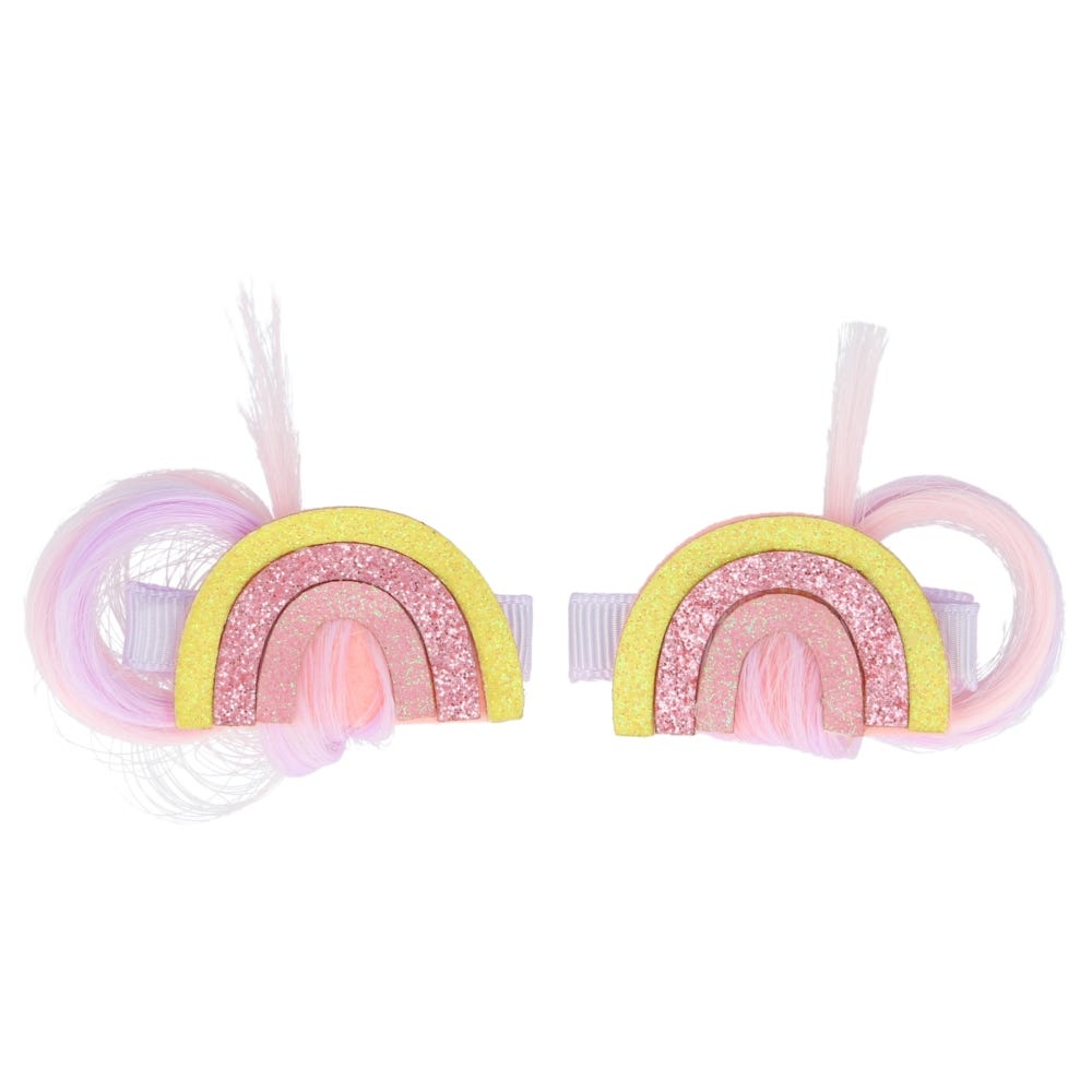 Solida Haarclip Regenbogen mit Fake Haar