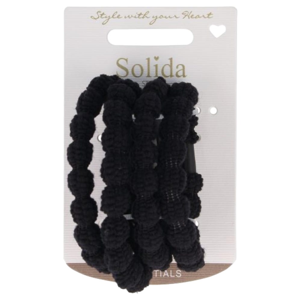 Solida Haargummi Bubble schwarz 4 Stück